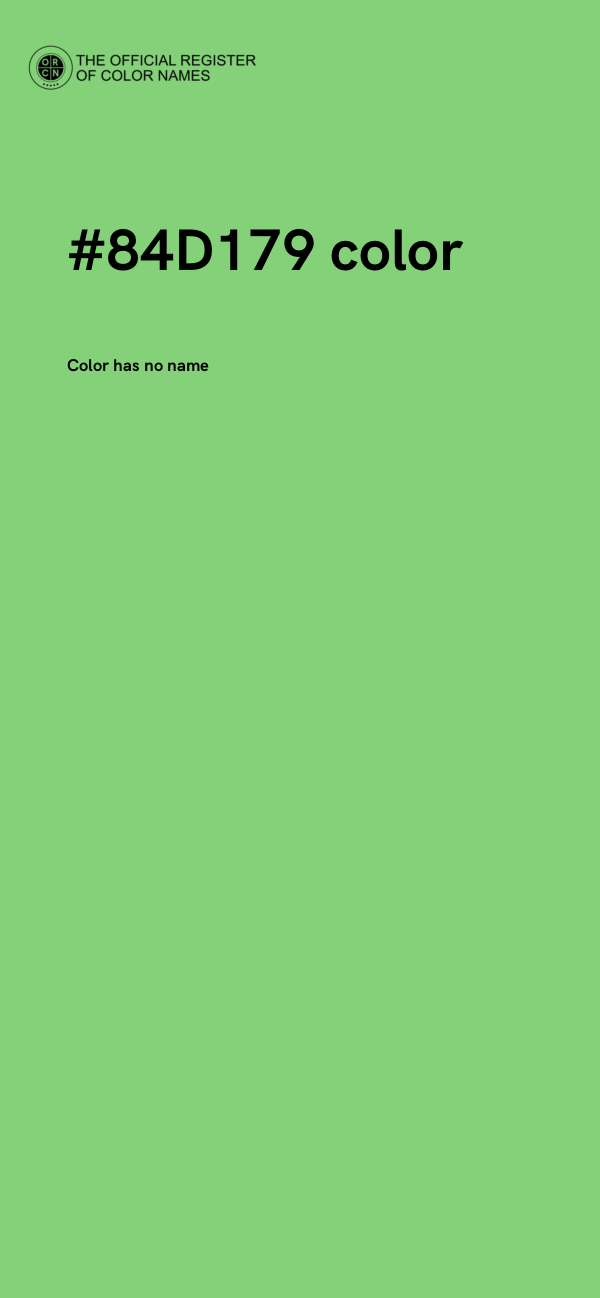 #84D179 color image