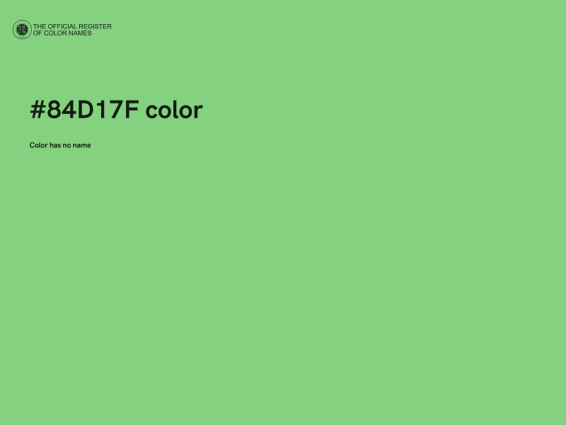 #84D17F color image