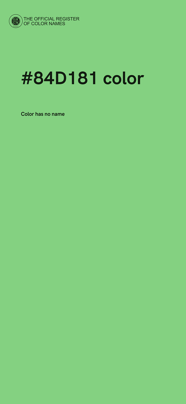 #84D181 color image