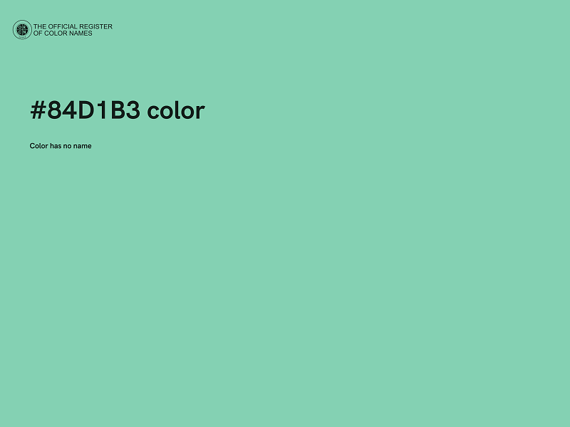 #84D1B3 color image