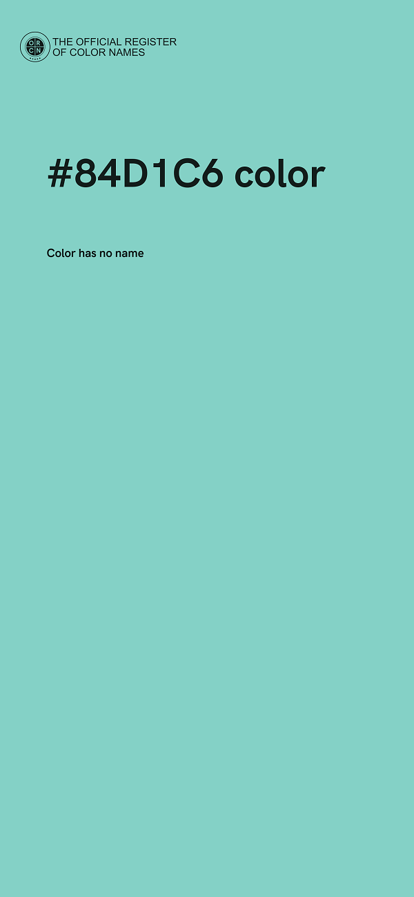 #84D1C6 color image