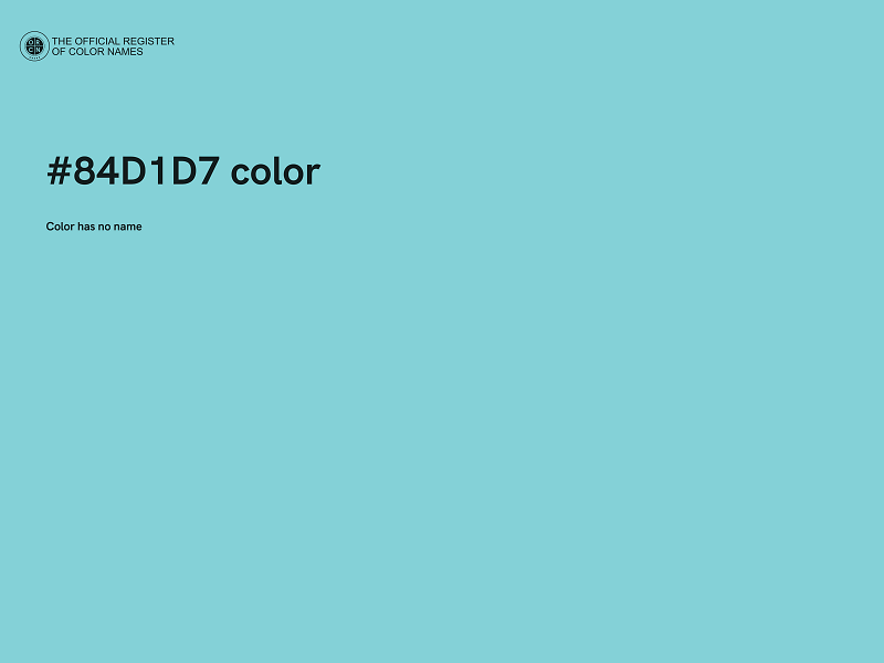 #84D1D7 color image