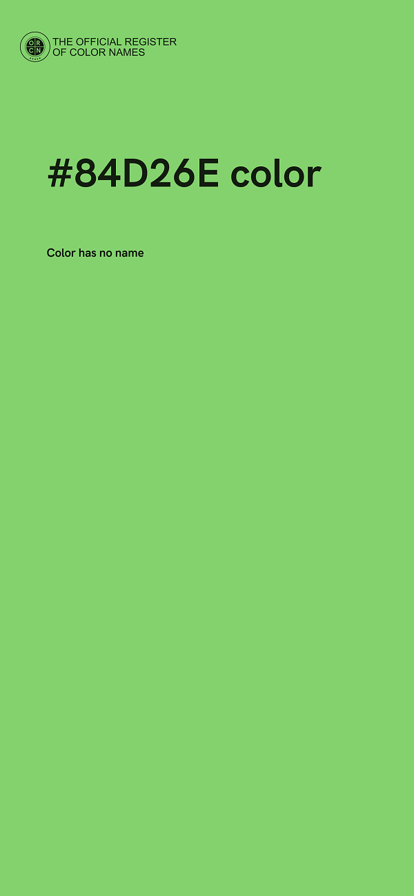 #84D26E color image