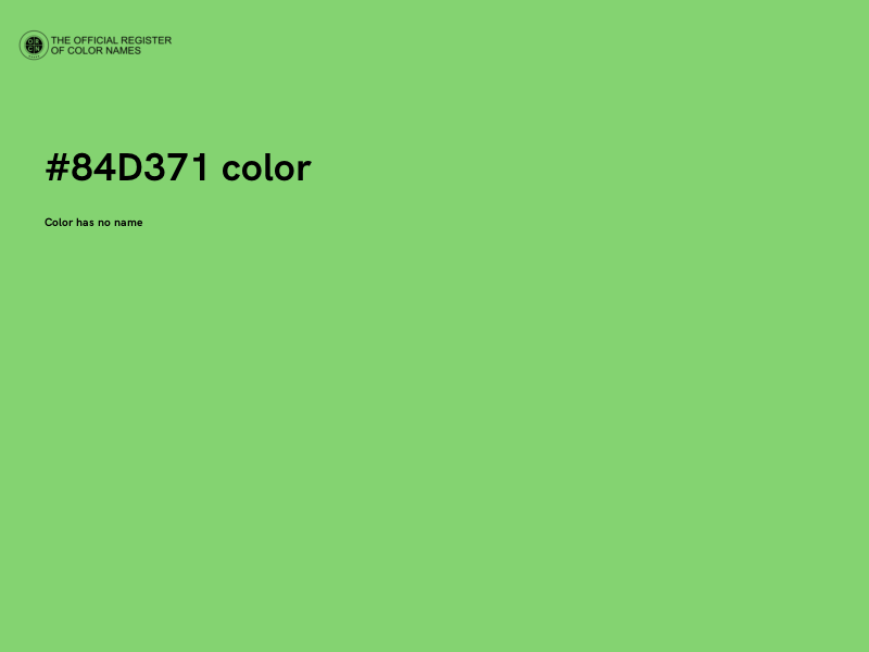 #84D371 color image