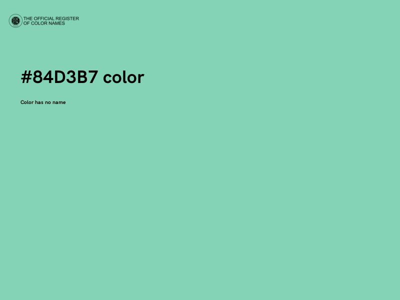 #84D3B7 color image