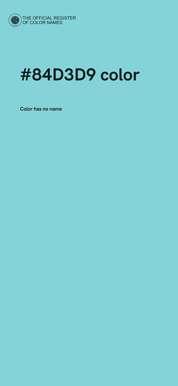#84D3D9 color image