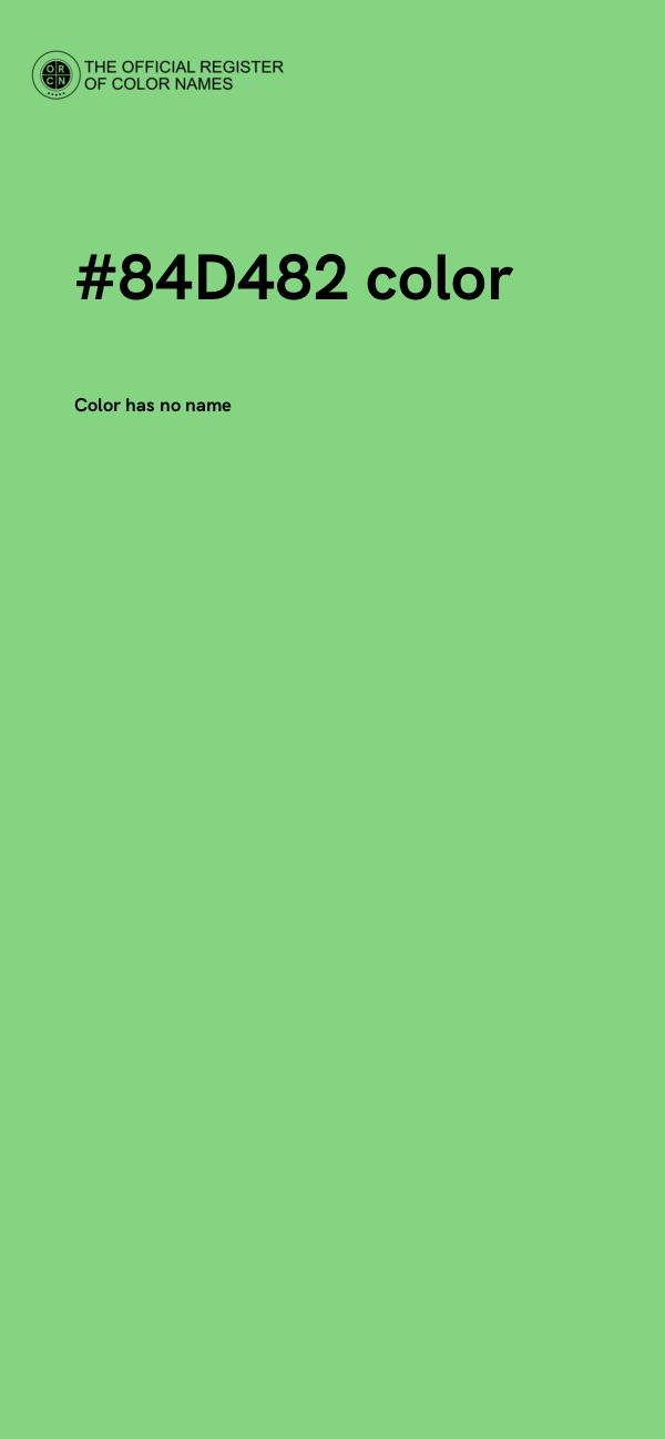 #84D482 color image
