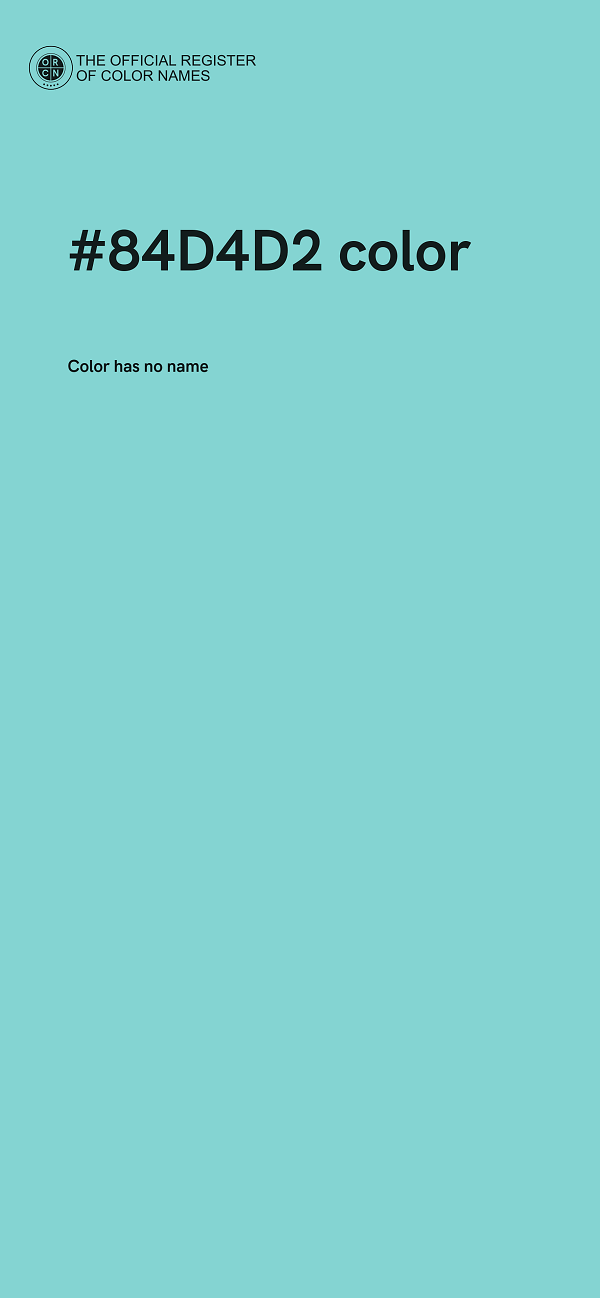#84D4D2 color image