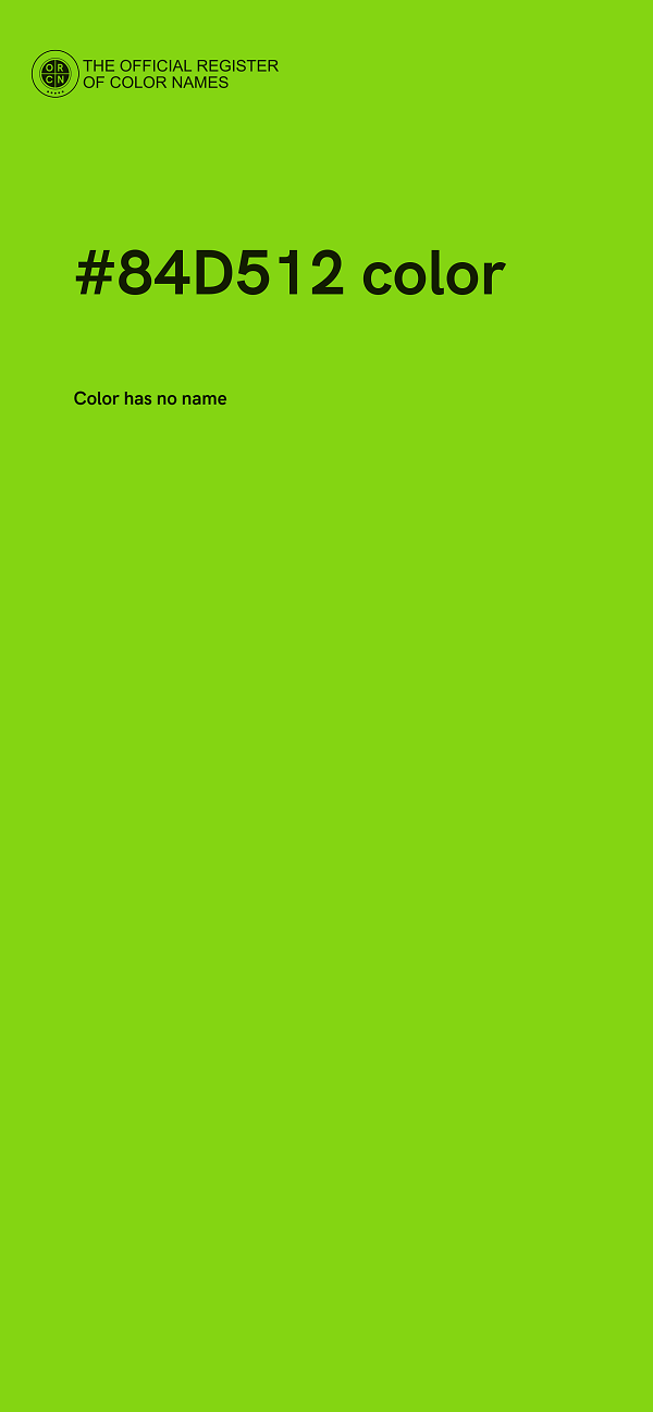 #84D512 color image