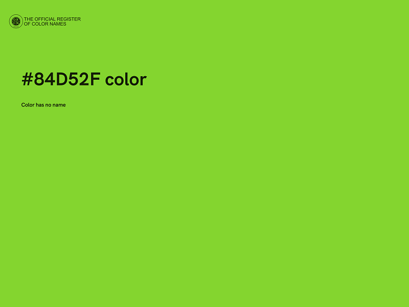 #84D52F color image