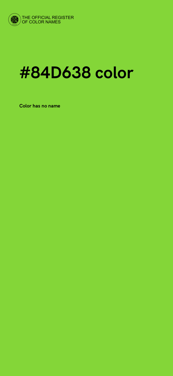 #84D638 color image
