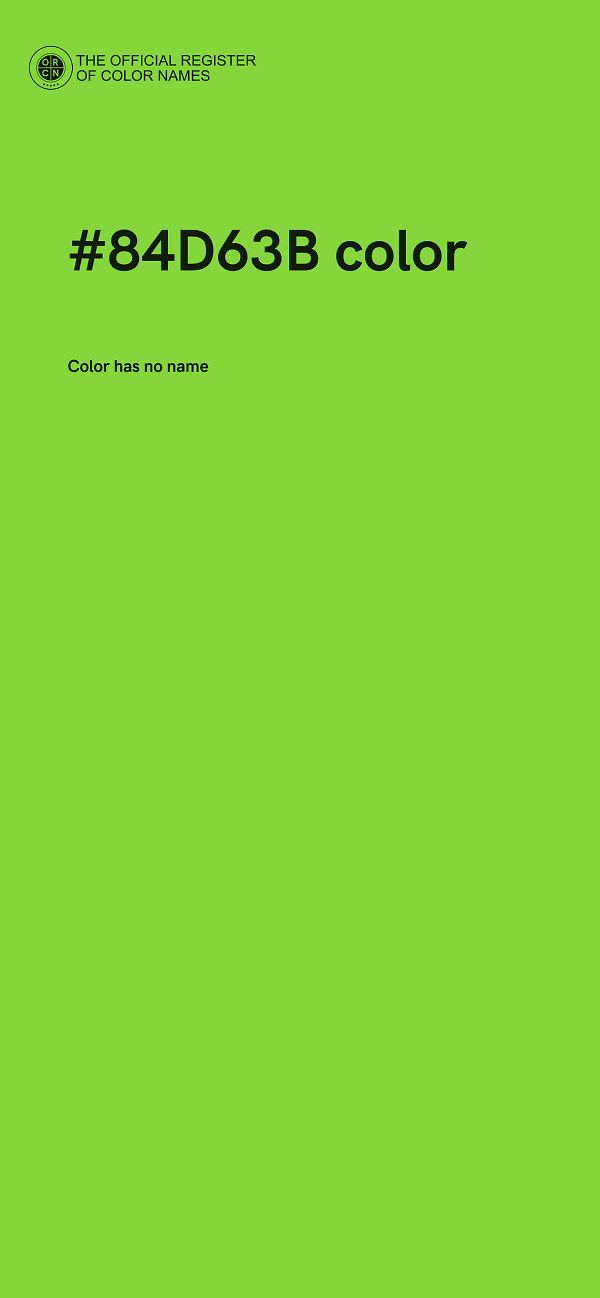 #84D63B color image