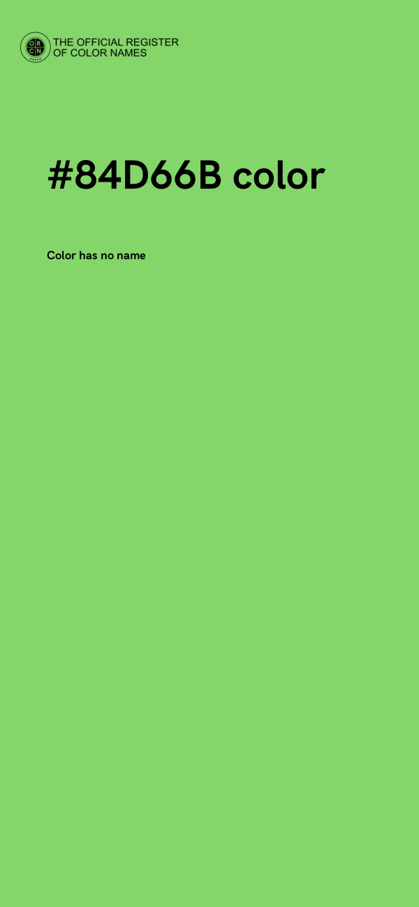 #84D66B color image