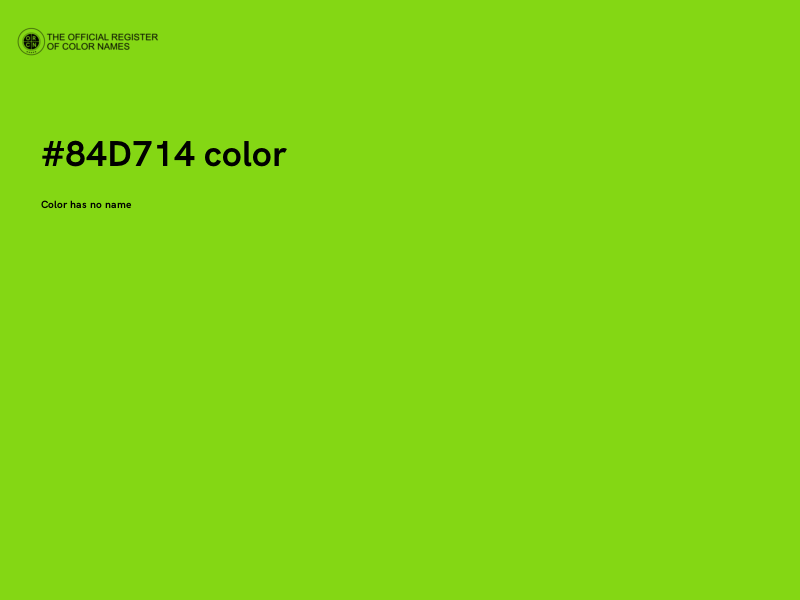 #84D714 color image