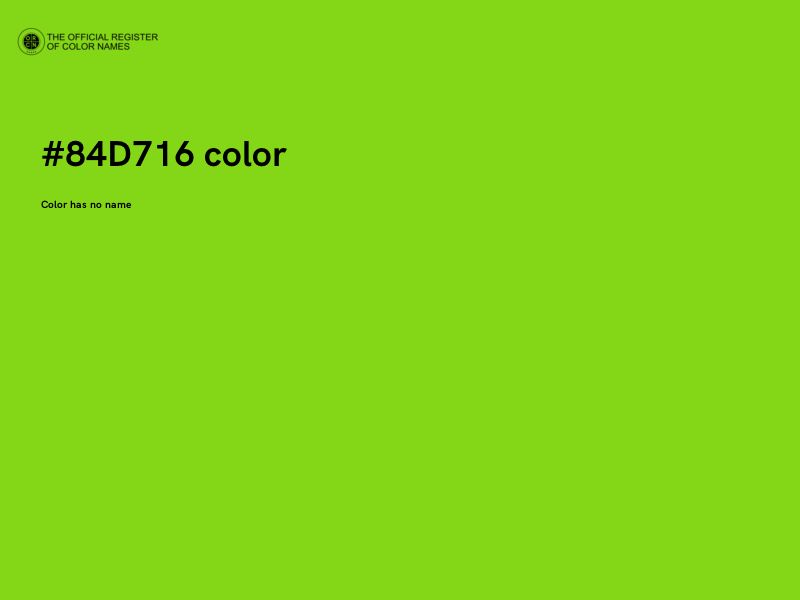 #84D716 color image