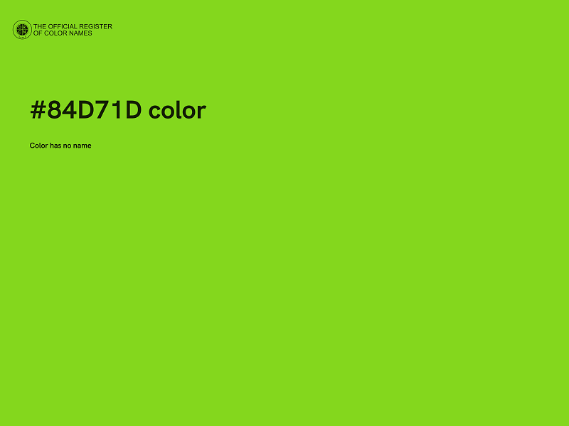 #84D71D color image
