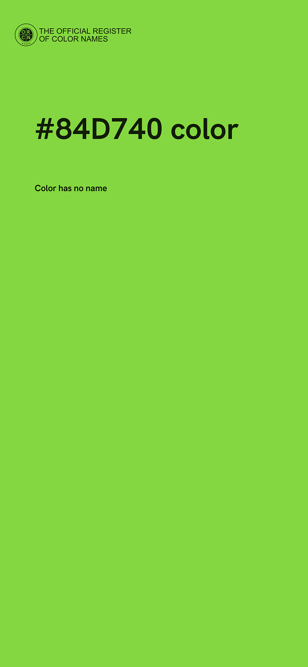 #84D740 color image