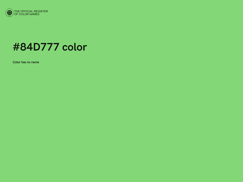 #84D777 color image
