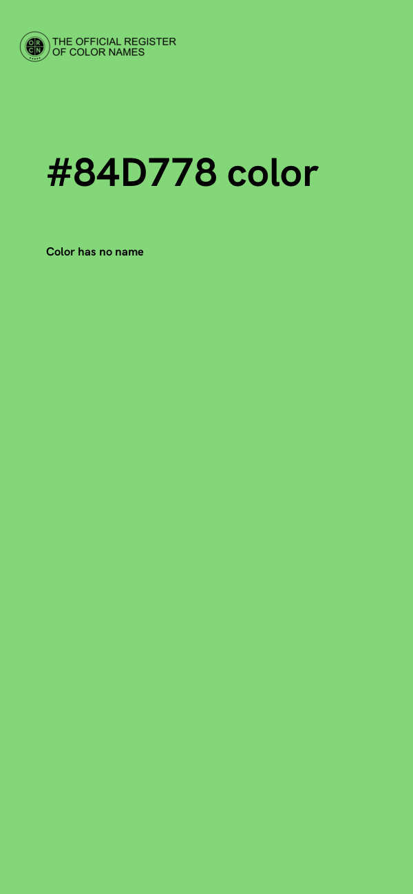 #84D778 color image