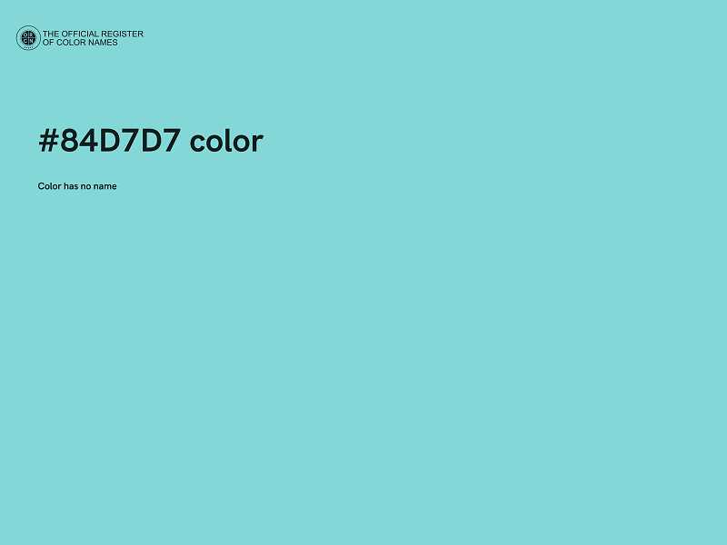 #84D7D7 color image