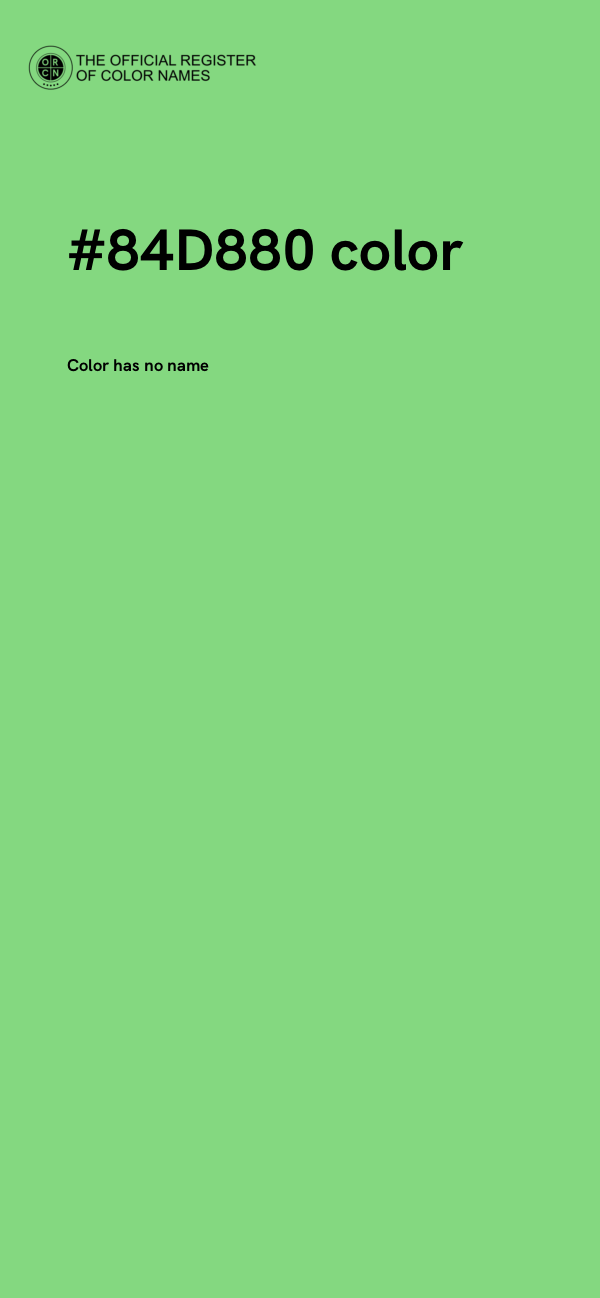 #84D880 color image