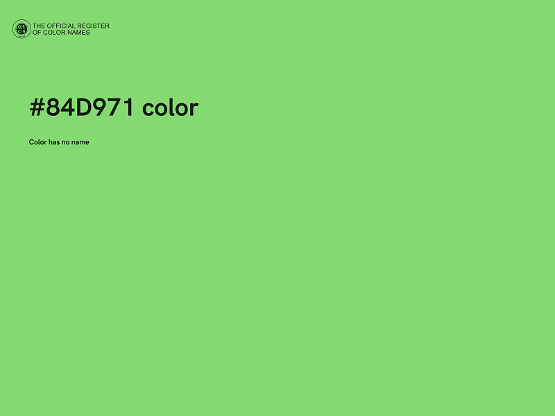 #84D971 color image