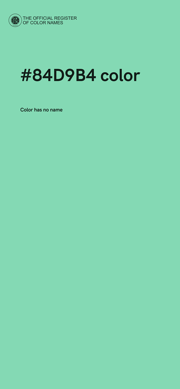 #84D9B4 color image