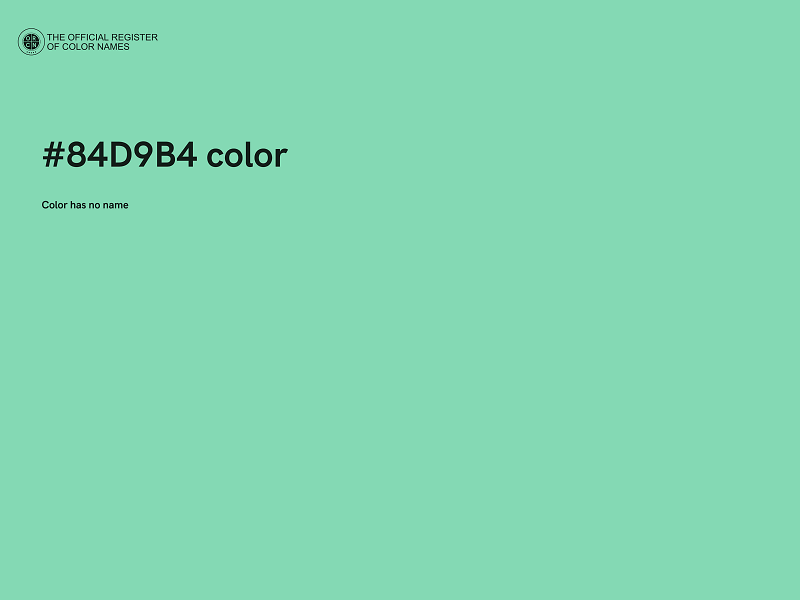 #84D9B4 color image