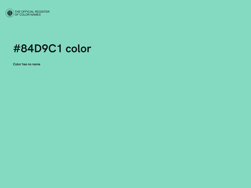 #84D9C1 color image