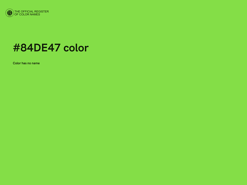 #84DE47 color image