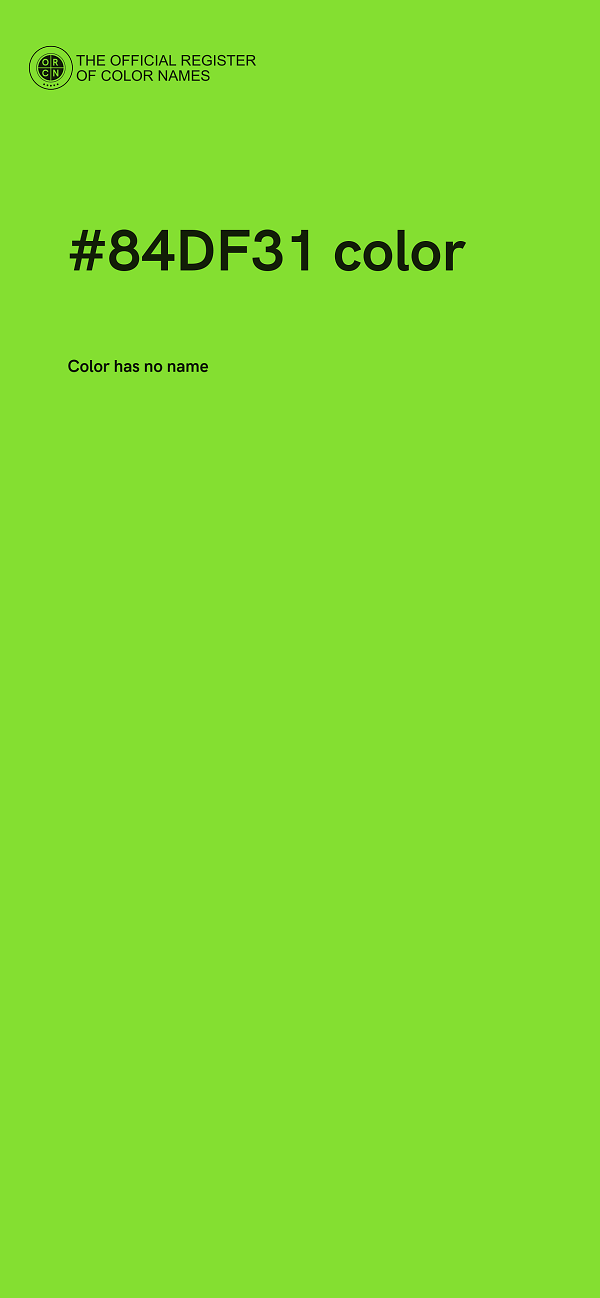 #84DF31 color image