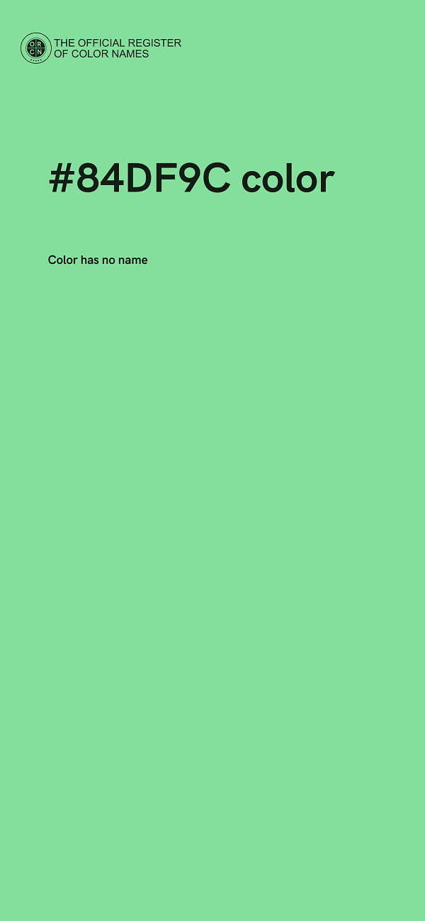 #84DF9C color image