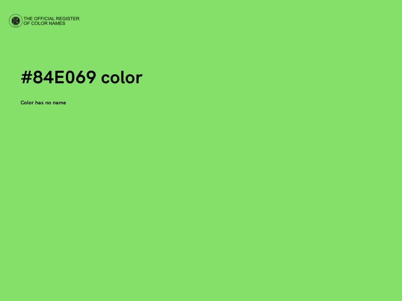 #84E069 color image