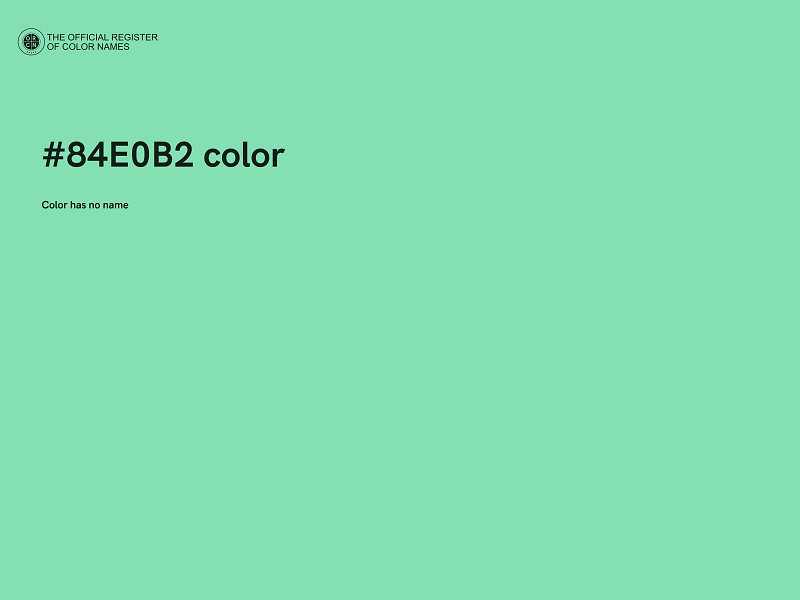 #84E0B2 color image