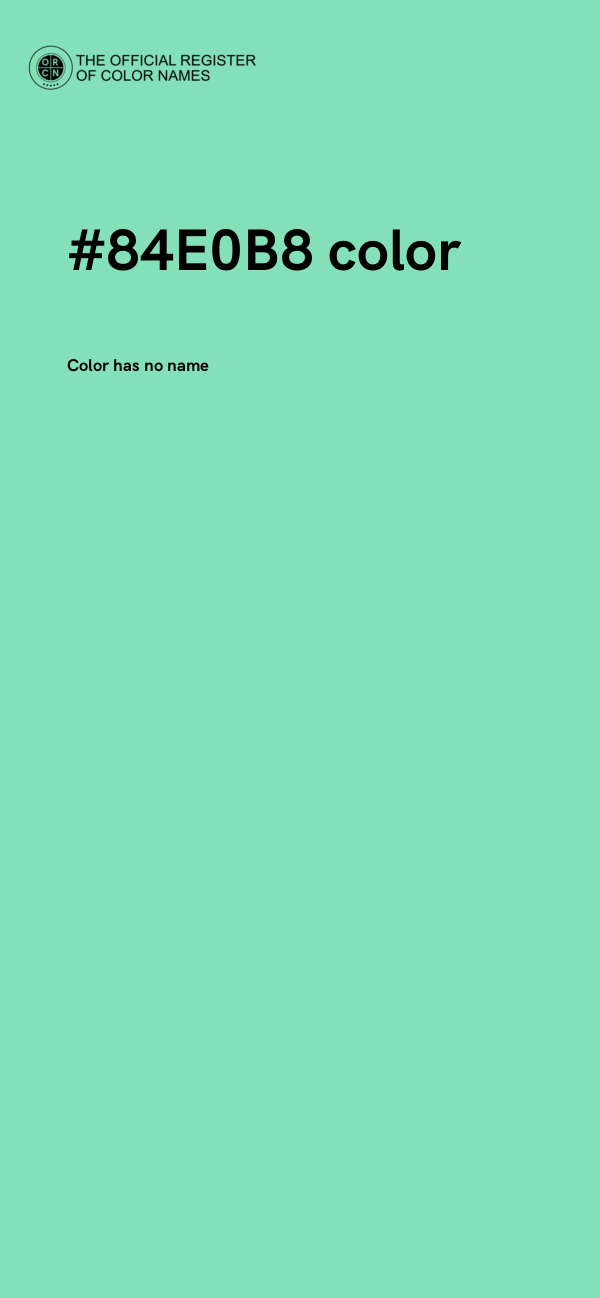 #84E0B8 color image