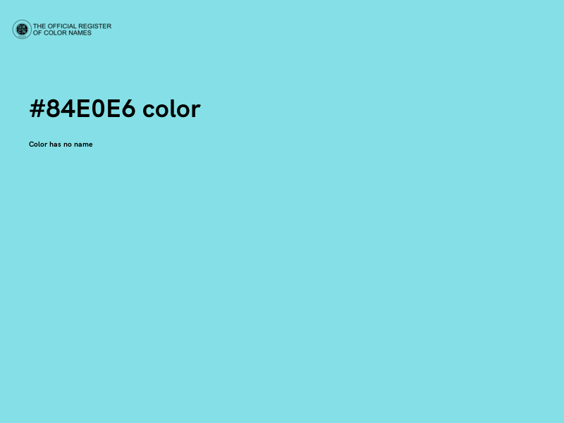 #84E0E6 color image