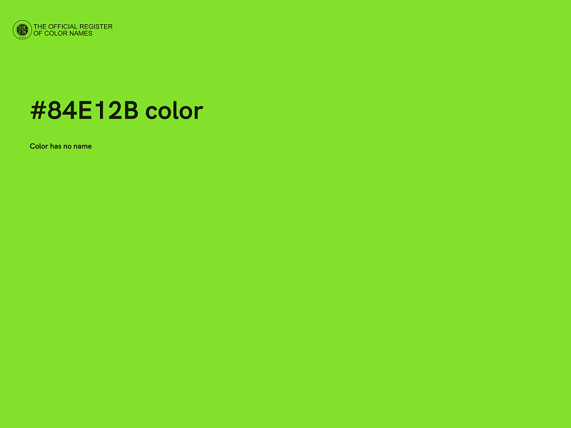 #84E12B color image