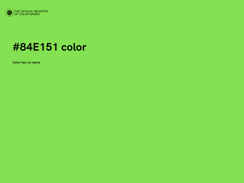 #84E151 color image