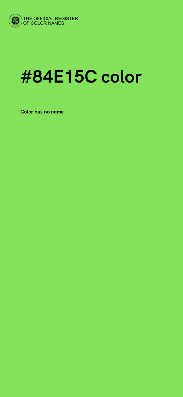 #84E15C color image