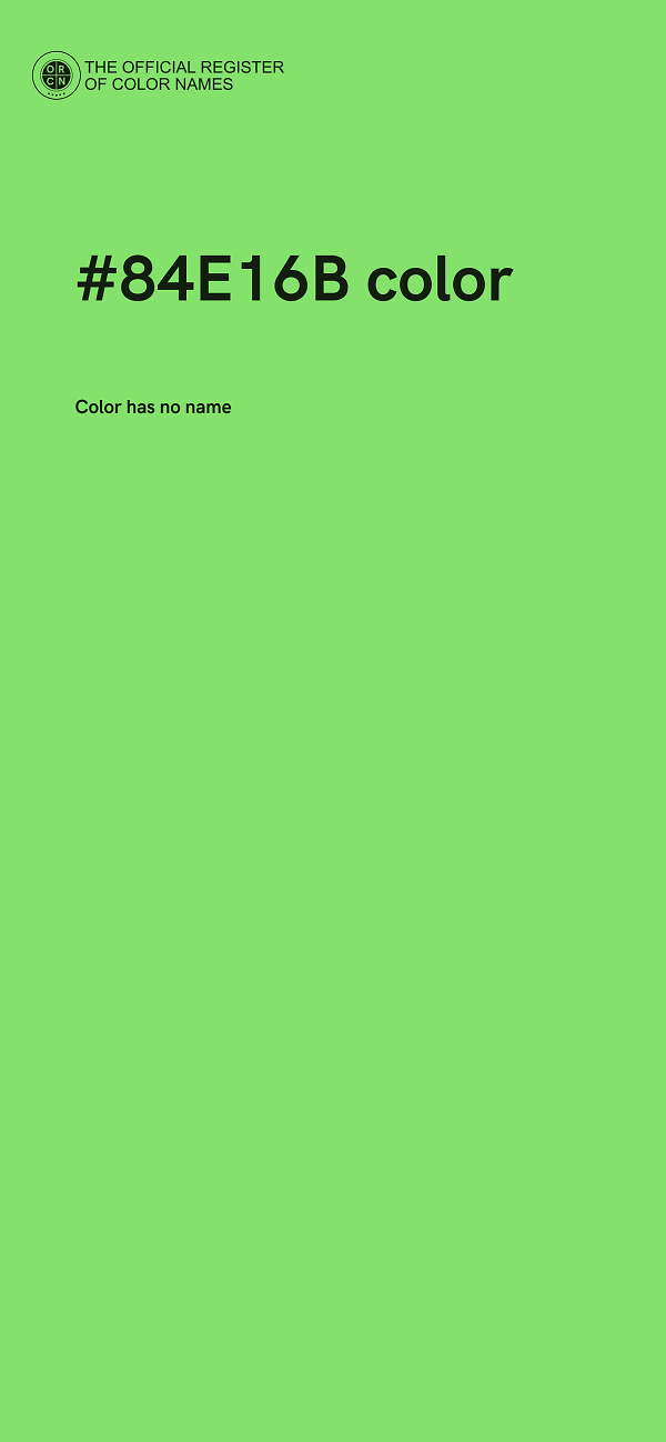 #84E16B color image