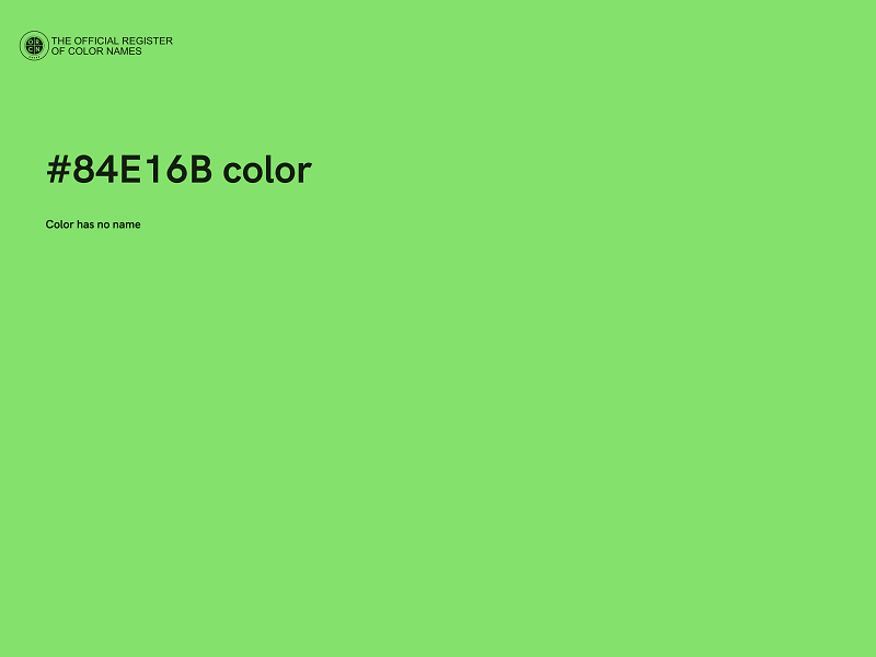 #84E16B color image