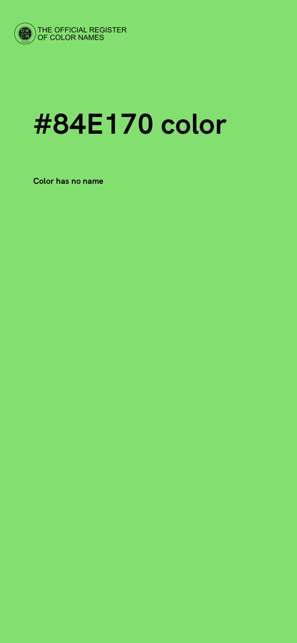 #84E170 color image