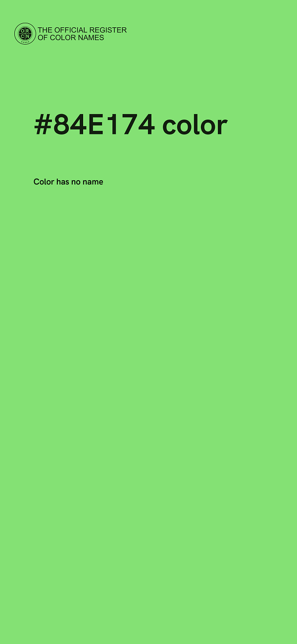 #84E174 color image