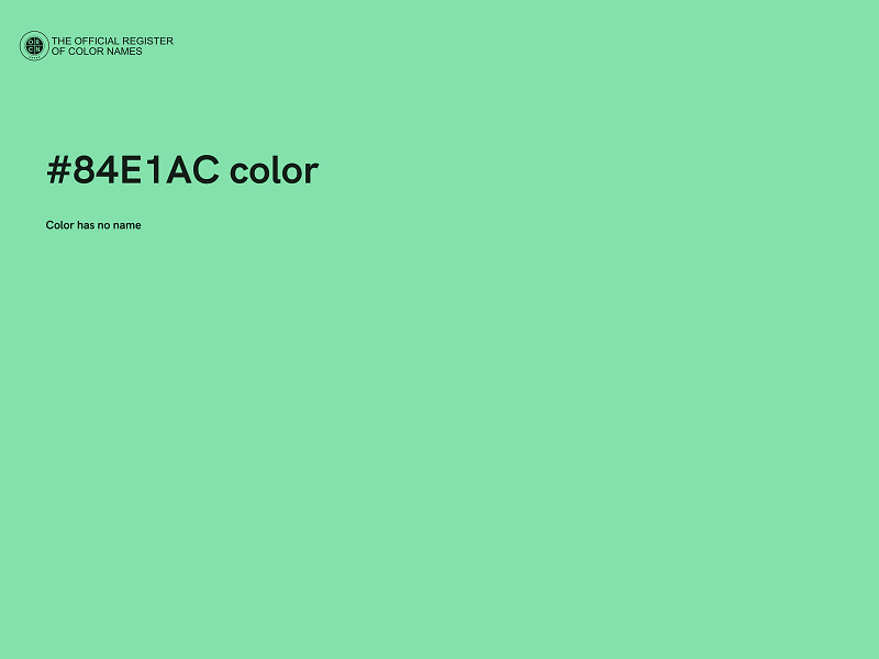 #84E1AC color image