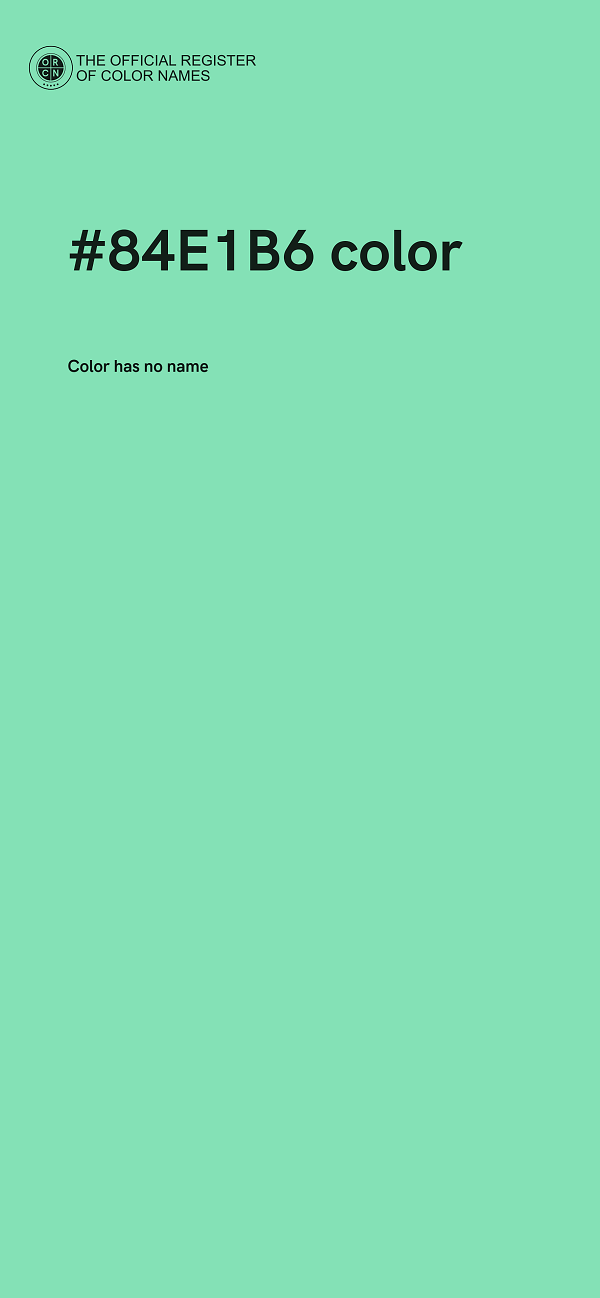 #84E1B6 color image