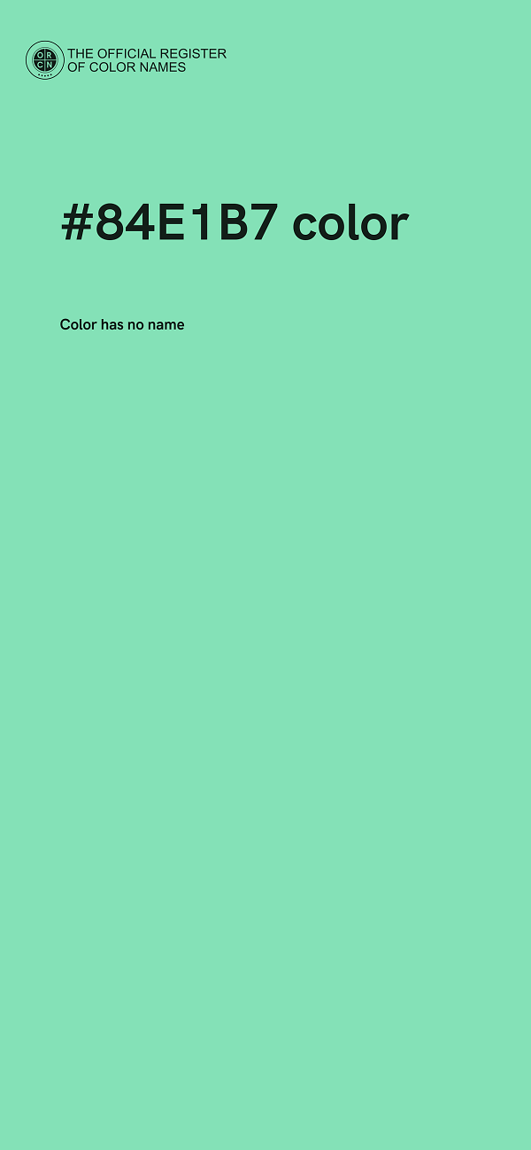 #84E1B7 color image