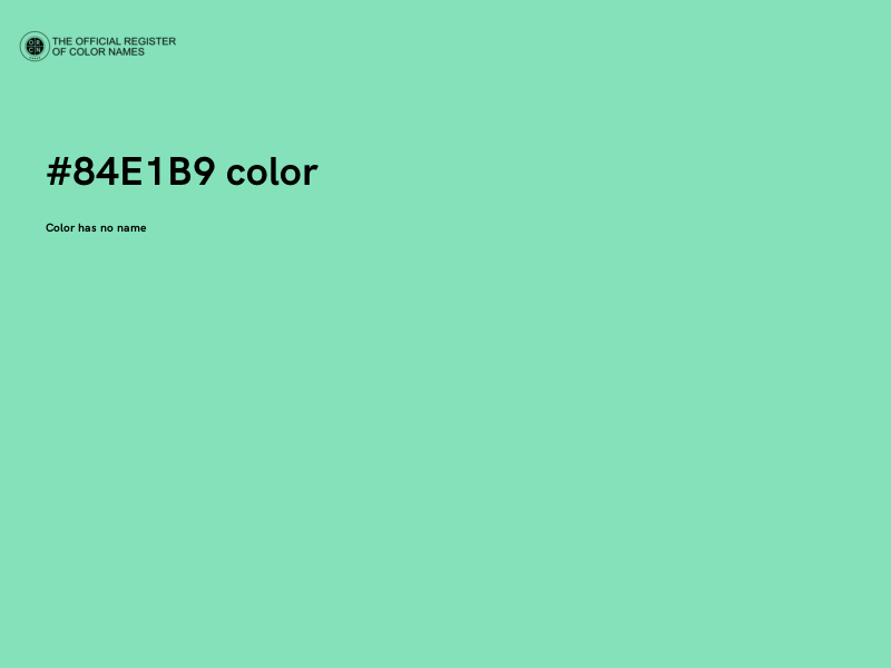 #84E1B9 color image
