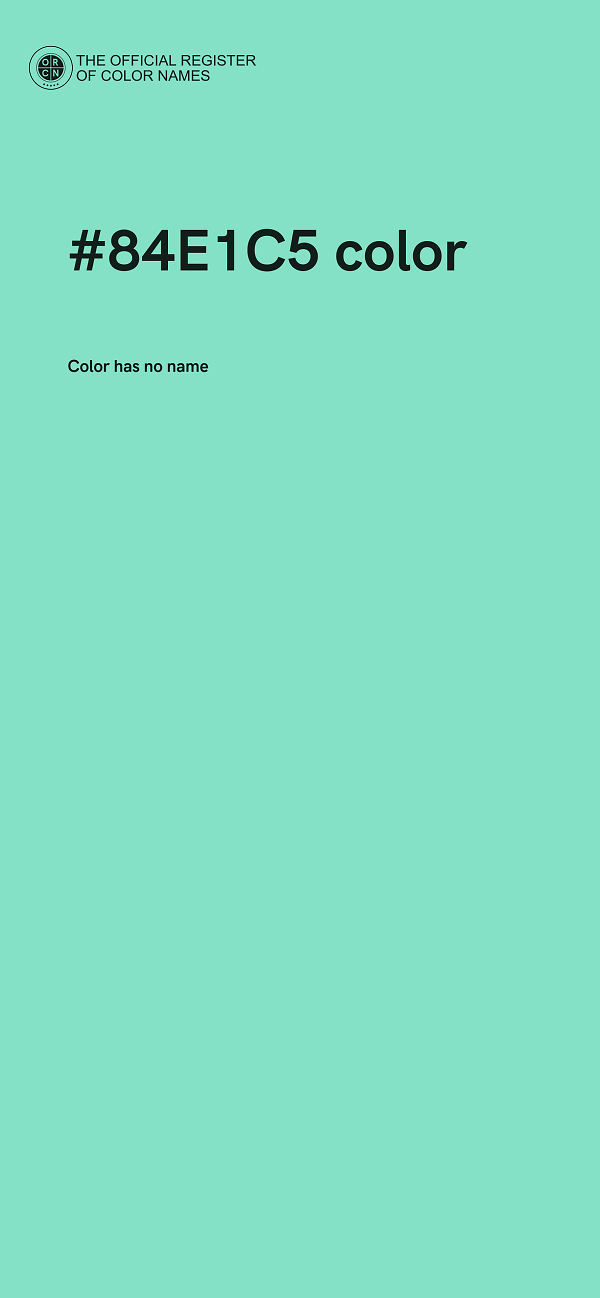 #84E1C5 color image