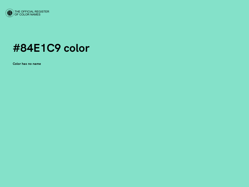 #84E1C9 color image