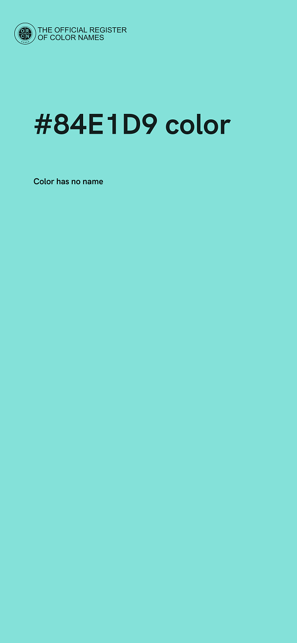 #84E1D9 color image
